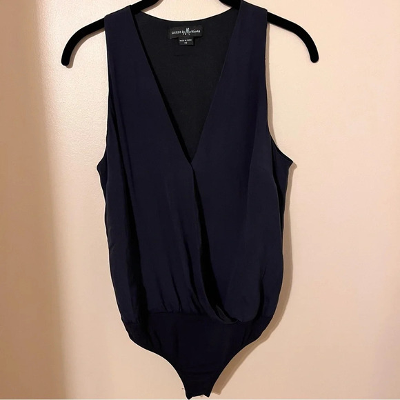 Guess Navy Blue Silk  Bodysuit - Picture 3 of 10